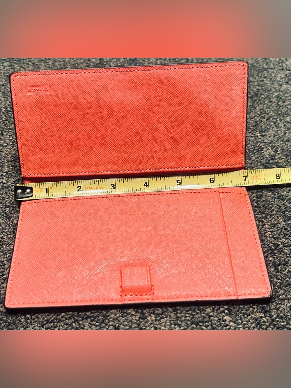 Vintage Coach Crossbody Shoulder Bag in Caramel and Coral AND Coach Coral Wallet - Picture 13 of 15